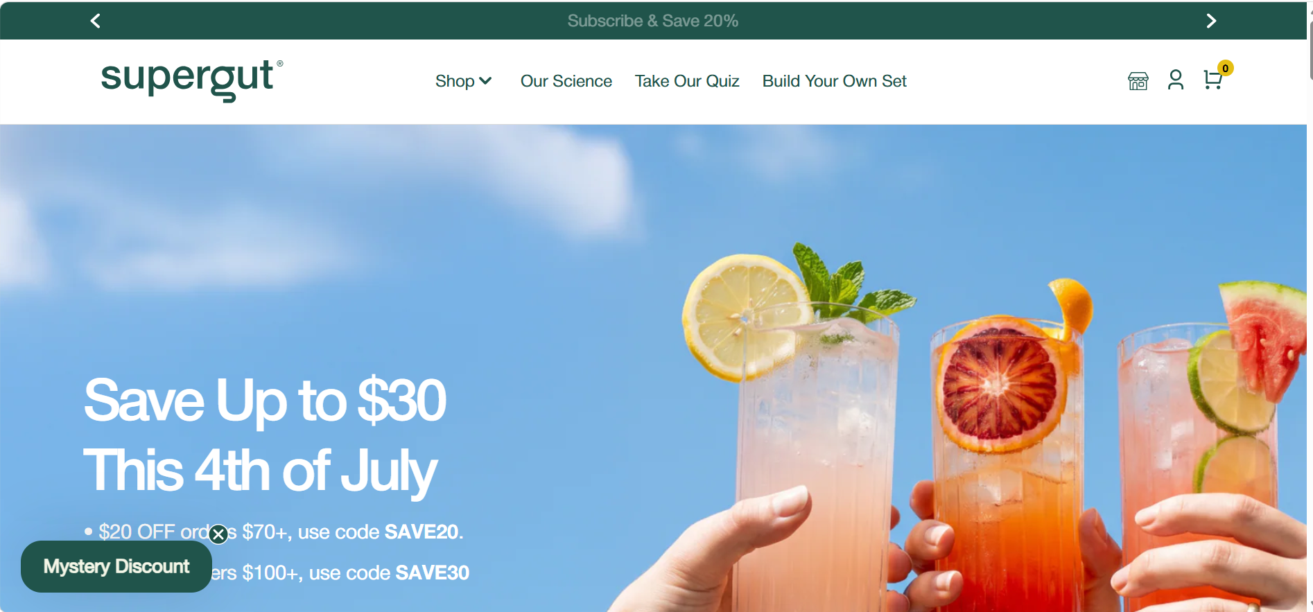 Supergut — Compliant, quiz-led DTC storefront for a science-backed nutrition brand